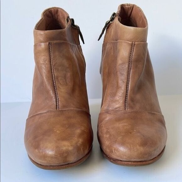 UGG Australia Carmine Leather Wedge Ankle Boots Chestnut Brown Women’s 8.5M - Picture 5 of 12